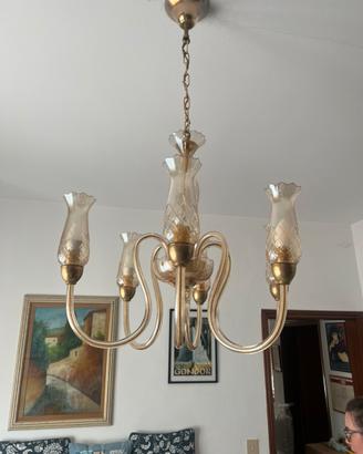 Lampadario in vetro di murano,  " De Majo"