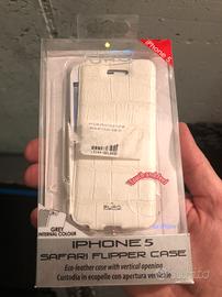 Custodia in pelle bianca puro iPhone 5