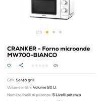 NUOVISSIMO CRANKER - Forno microonde MW700-BIANCO