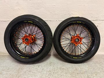 Cerchi 17 Excel Faba motard ktm GOMMATI NUOVI