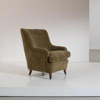 poltrona design anni 40 bergere ritappezzata