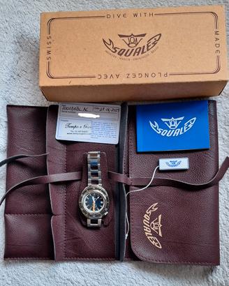 Squale 2001 40mm Quadrante Blu Bracciale Acciaio