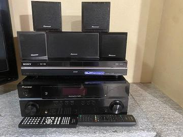 Impianto Pioneer sinto amplificatore+ 5 casse+Subw