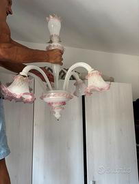 Lampadario in vetro di Murano
