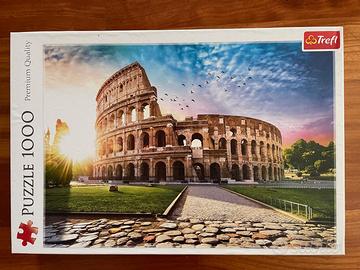 3x Puzzle:Roma Colosseo, Alpi Dolomiti, Corgi cane