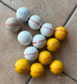 Palline da golf N 13 gialle -Bianche.