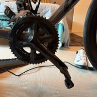 Guarnitura shimano + pedali look + sensore cadenza