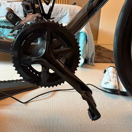 Guarnitura shimano + pedali look + sensore cadenza