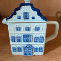 Teiera in ceramica blu di Delft da collezione 