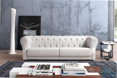 Divano sofa 3 posti Chester Brahms in vera pelle