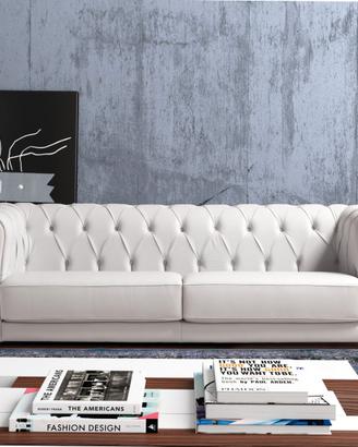 Divano sofa 3 posti Chester Brahms in vera pelle
