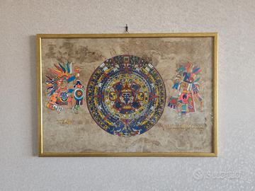 Calendario Azteco Sunstone Dipinto a Mano