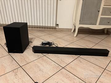 Soundbar e subwoofer