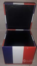 Cubo Pouf Francia o Italia o Nero  33x33x33