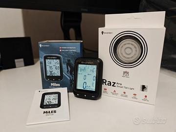 Ciclo computer GPS bici con luce smart strava