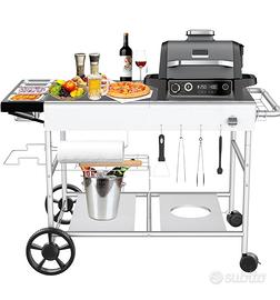 Carrello per forno Pizza / Barbecue con ruote