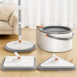 Set Mocio e Secchio con 6 Panni in Microfibra