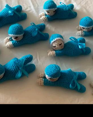 bomboniera bambino uncinetto baby shower 