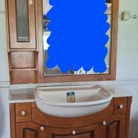 Mobile bagno legno massello lavabo Pozzi Ginori