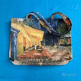 BORSA 2 MANICI IN VISCOSA CON STAMPA VAN GOGH