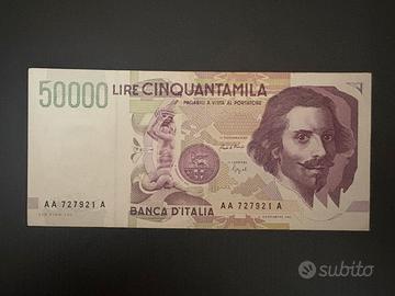 Banconota 50000 Lire Bernini tripla A
