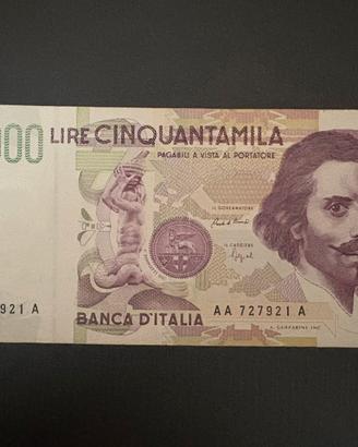 Banconota 50000 Lire Bernini tripla A