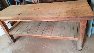 banco da lavoro in legno massiccio