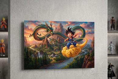 Quadro Dragon Ball 20x35 Pronto da Appendere