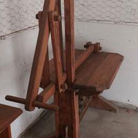 Antica gramola in legno da collezione