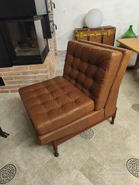 Poltrone in pelle marrone nuove