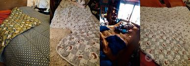 4 Piumoni trapunte doubleface sintetici e d'oca