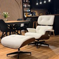 Poltrona E. Lounge Chair PREMIUM - Noce / Neve
