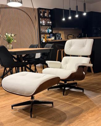 Poltrona E. Lounge Chair PREMIUM - Noce / Neve