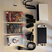 Nintendo switch oled + 3 giochi + micro sd