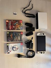 Nintendo switch oled + 3 giochi + micro sd