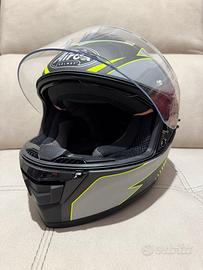 Casco Moto Airoh grigi/giallo fluo taglia XS
