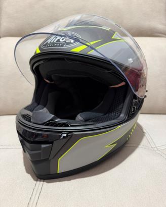 Casco Moto Airoh grigi/giallo fluo taglia XS