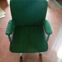 Sedia poltrona da ufficio vintage anni 70