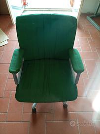 Sedia poltrona da ufficio vintage anni 70
