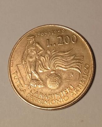 200 lire 1999 commemorativa