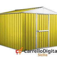 Box deposito porta attrezzi lamiera 276x260 giallo