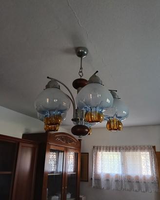 lampadario + applique anni 70 vintage 