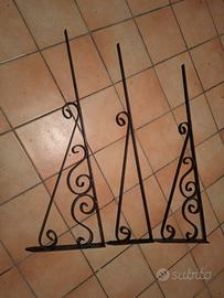 3 Staffe ferro tettoia