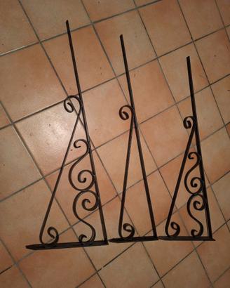 3 Staffe ferro tettoia