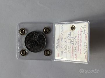 10 lire 1934 Pio XI SPL+ patinata interessante