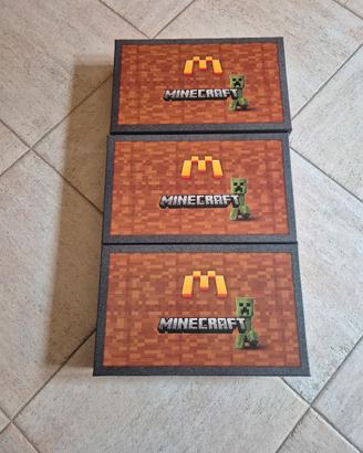 3 Box da Collezione Minecraft McDonald's ed.lim.
