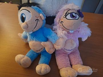 2 peluche Ciclopino e Ciclopina Mascotte Etnaland