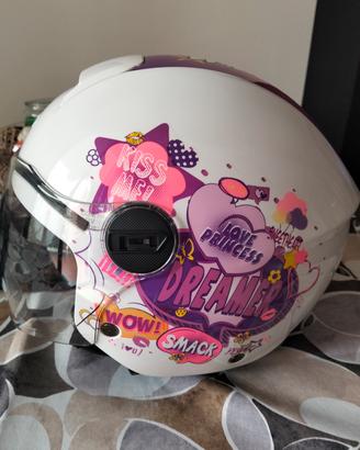 casco jet per  bambina  taglia YL  51/52