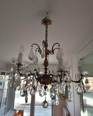 lampadario di cristallo a gocce