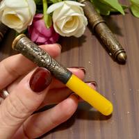 Antico raro bocchino gioiello argento Lourdes